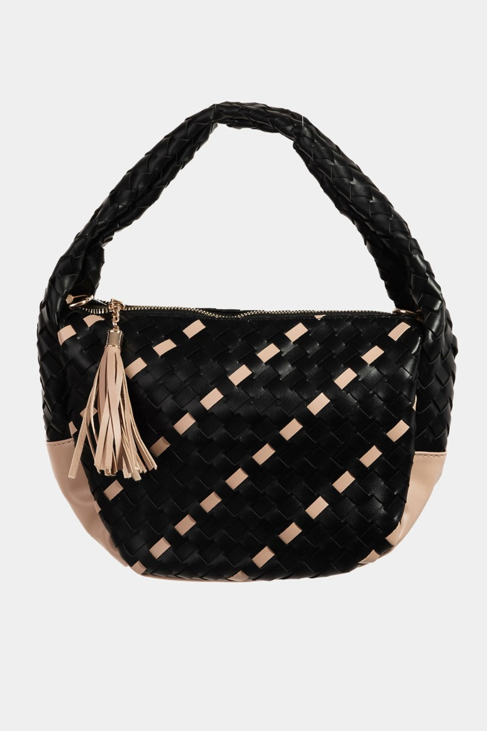 Fashion Sava | Semi Circle Bag | Tassel Detail Weave