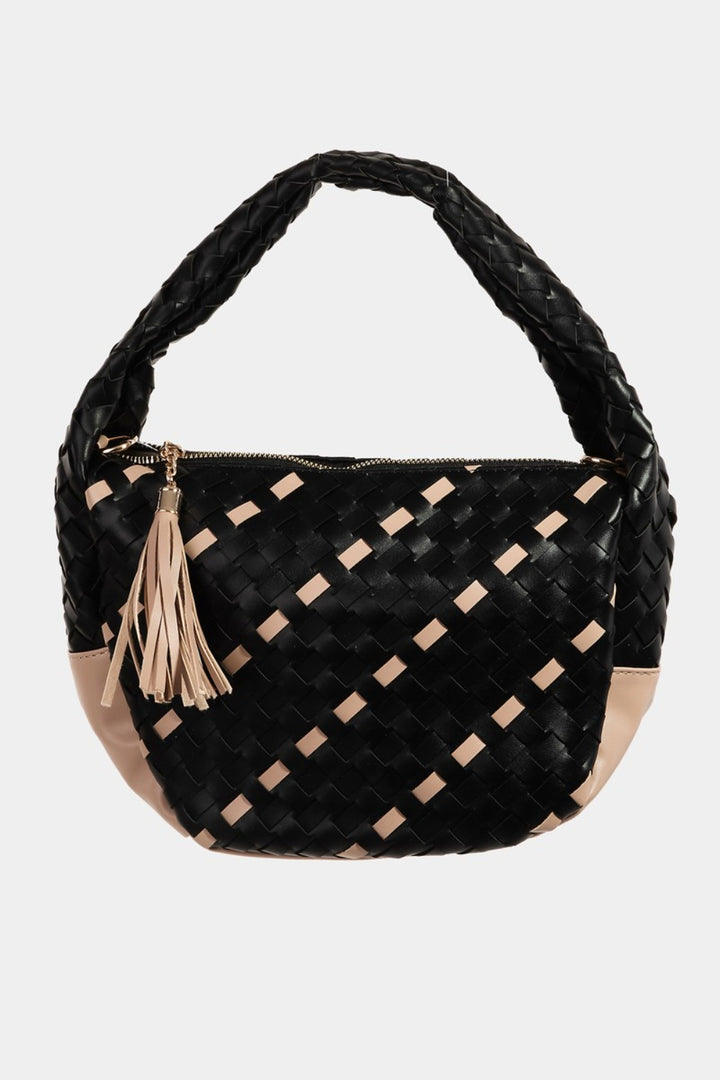 Fashion Sava | Semi Circle Bag | Tassel Detail Weave