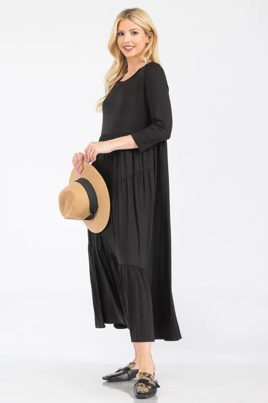Fashion Sava | Asymmetric Midi-Dress | Plus Size Elegance