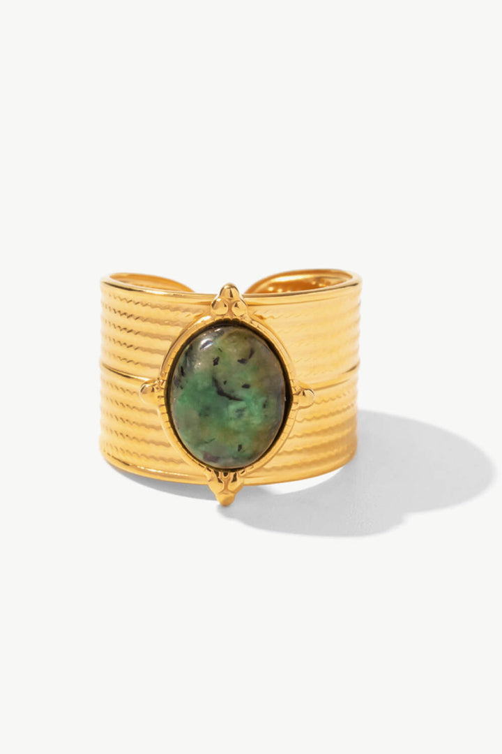 Fashion Sava | Wide Open Ring | 18K Gold-Plated Elegance