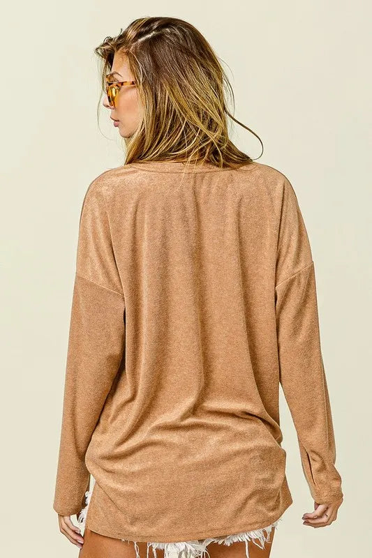 Fashion Sava | V Neck Pocket Top | Stylish & Comfortable