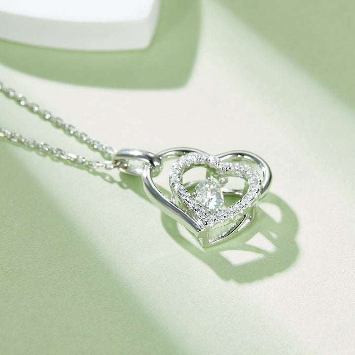 Fashion Sava | Heart Necklace | Moissanite 925 Sterling Silver