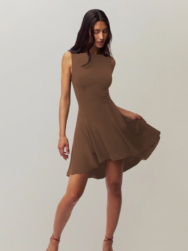 Fashion Sava | High-Low Sleeveless Dress | Elegant Design - Black