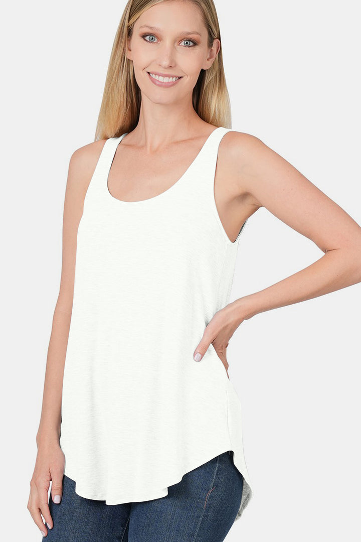 Fashion Sava | Curved Hem Tank | Versatile Layering Essential