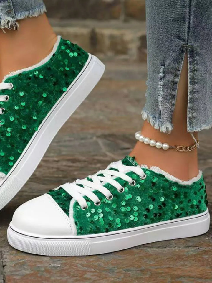 Fashion Sava | Sequin Sneakers | Glamorous Everyday Style