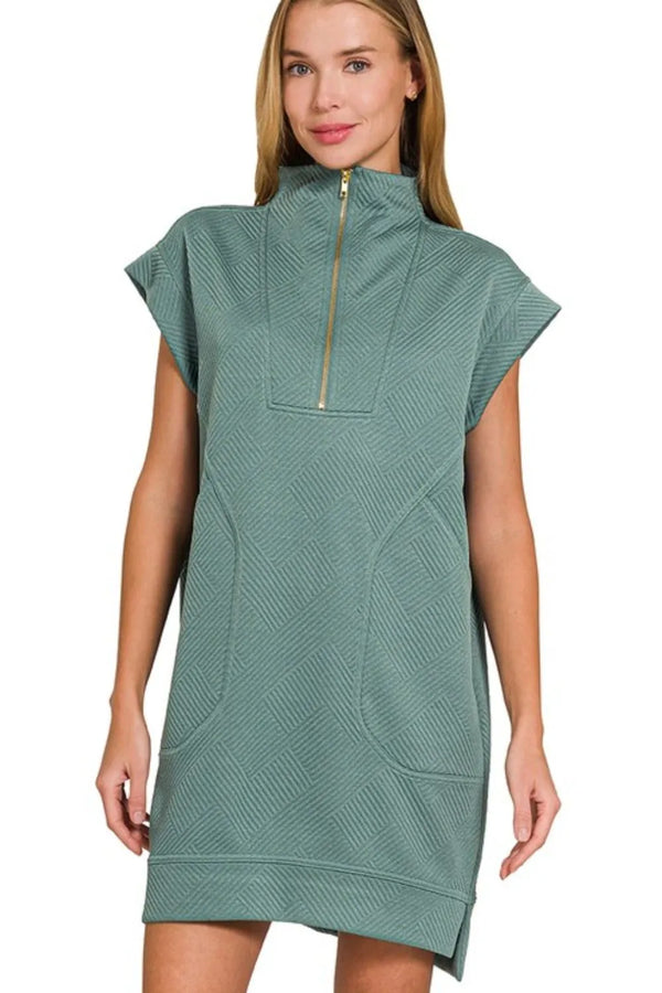 Fashion Sava | Mini Dress | Textured Knit Jacquard Design