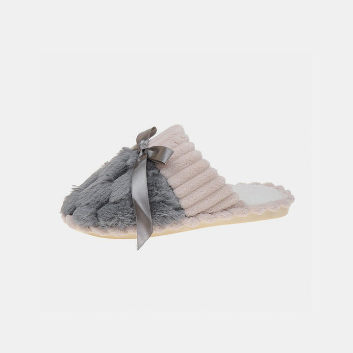 Fashion Sava | Bow Trim Slippers | Cozy Indoor Comfort