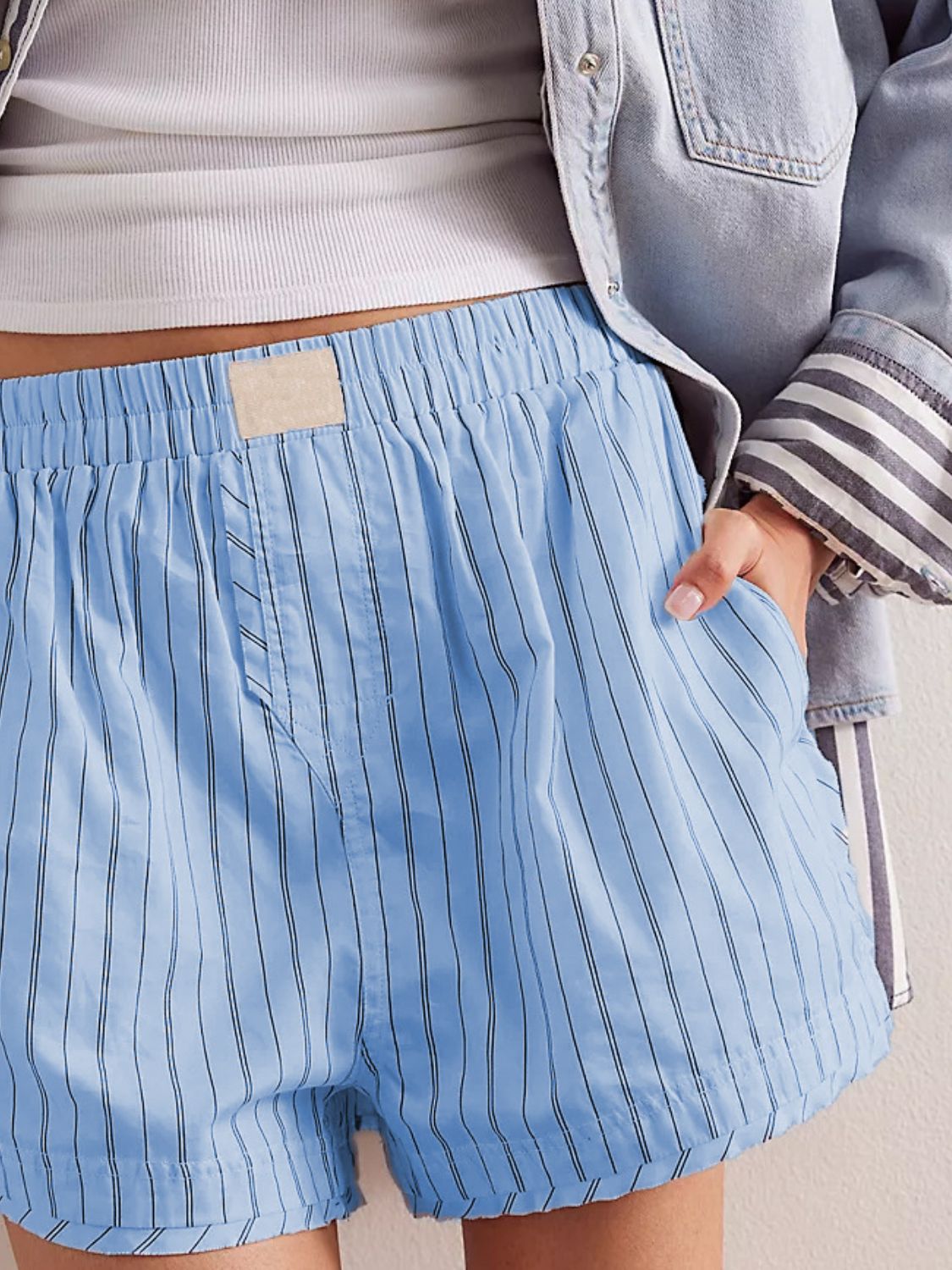 Fashion Sava | Striped Shorts | Elastic Waist Comfort