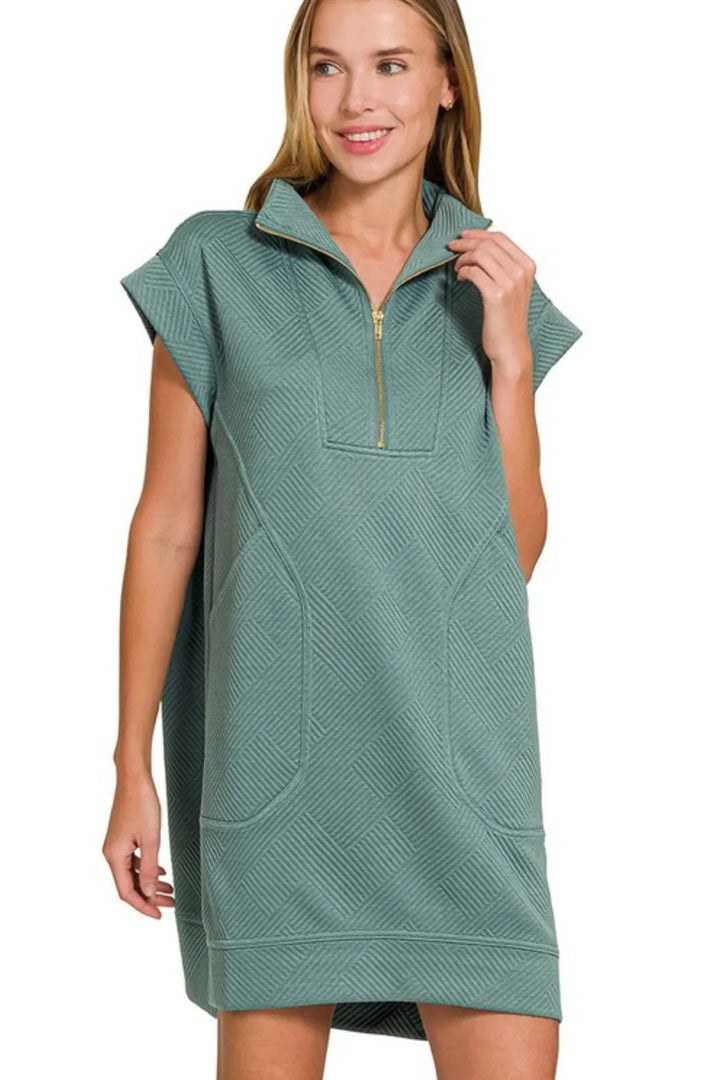 Fashion Sava | Mini Dress | Textured Knit Jacquard Design