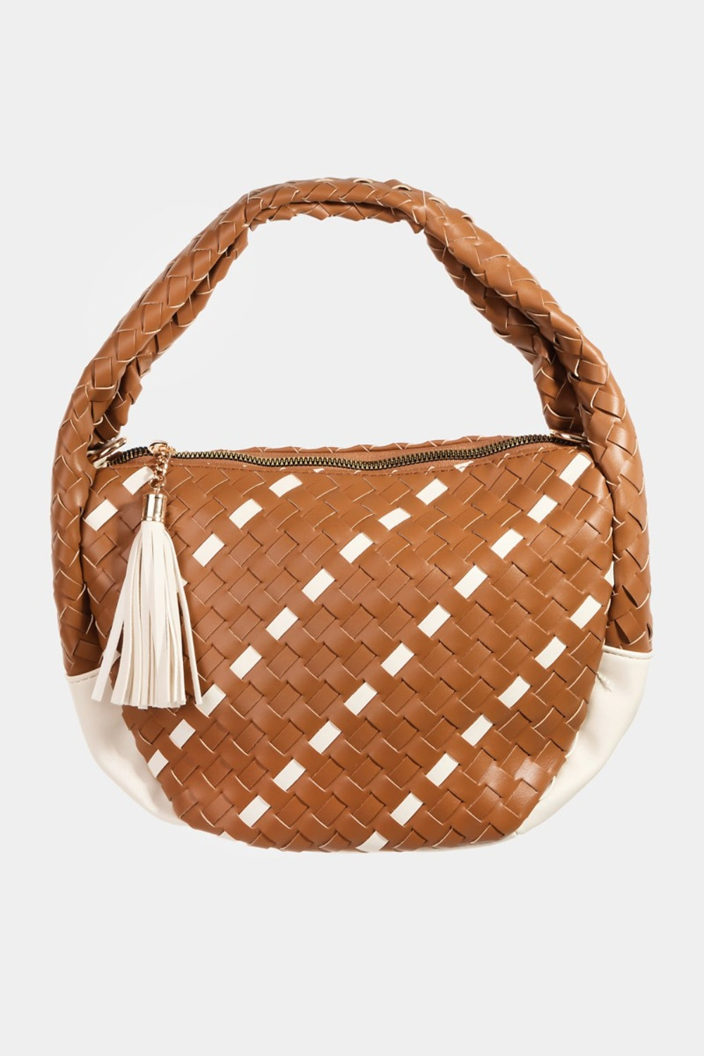Fashion Sava | Semi Circle Bag | Tassel Detail Weave