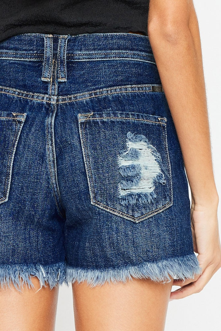 Fashion Sava | Denim Shorts | Raw Hem Button-Fly Design
