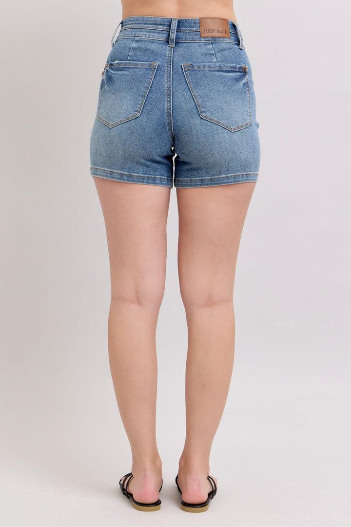 Fashion Sava | High Rise Denim Shorts | Tummy Control Plus Size