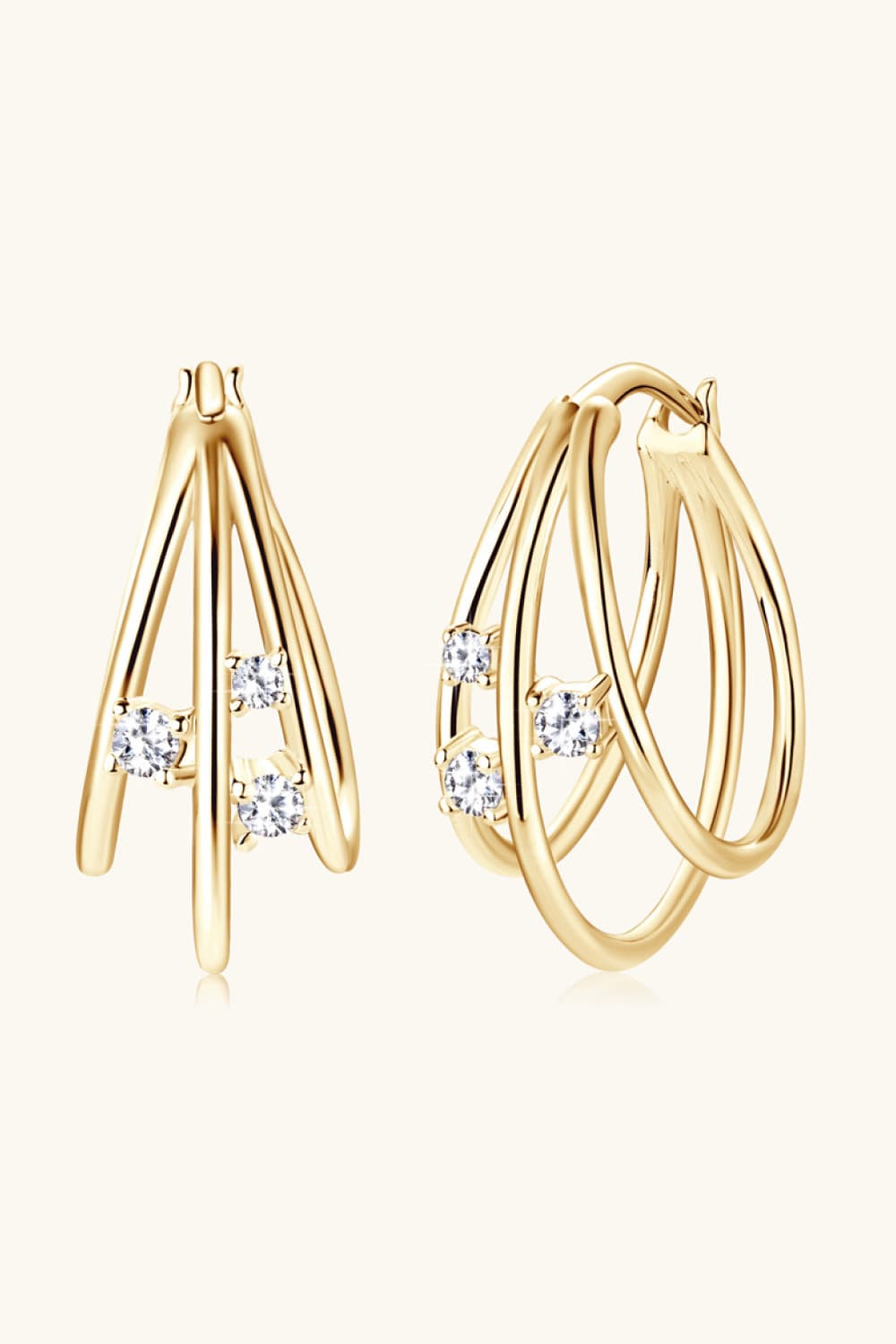 Fashion Sava | Layered Earrings | Moissanite 925 Sterling Silver