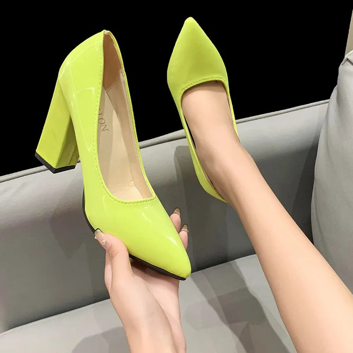 Fashion Sava | Point Toe Block Heels | Elegant Comfort