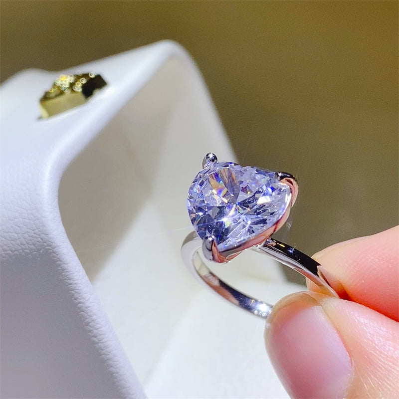 Fashion Sava | Moissanite Heart Ring | 925 Sterling Silver