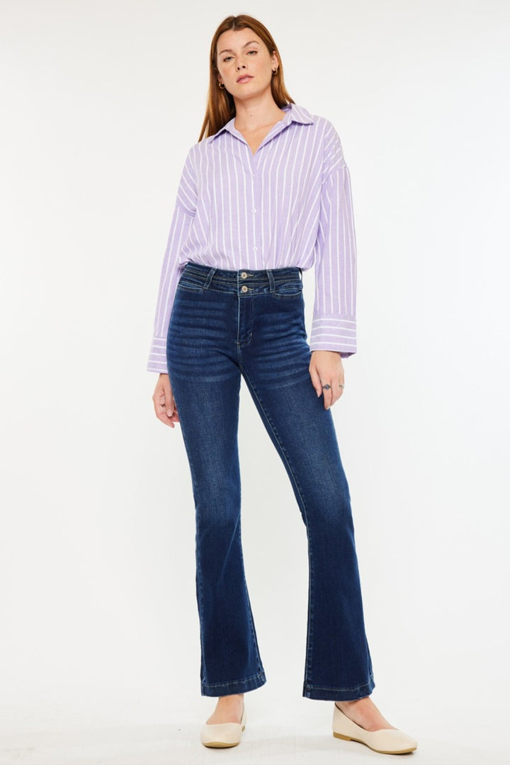 Fashion Sava | Flare Jeans | High Rise Double Waistband