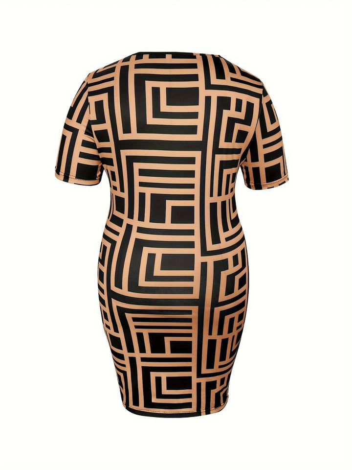 Fashion Sava | Sweetheart Mini Dress | Flattering Short Sleeve Style - Black