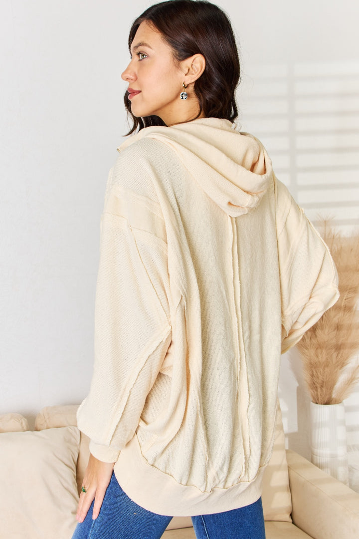 Fashion Sava | High-Low Hem Hoodie | Versatile Zip-Up Design