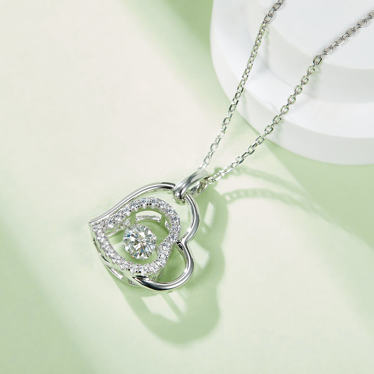 Fashion Sava | Heart Necklace | Moissanite 925 Sterling Silver