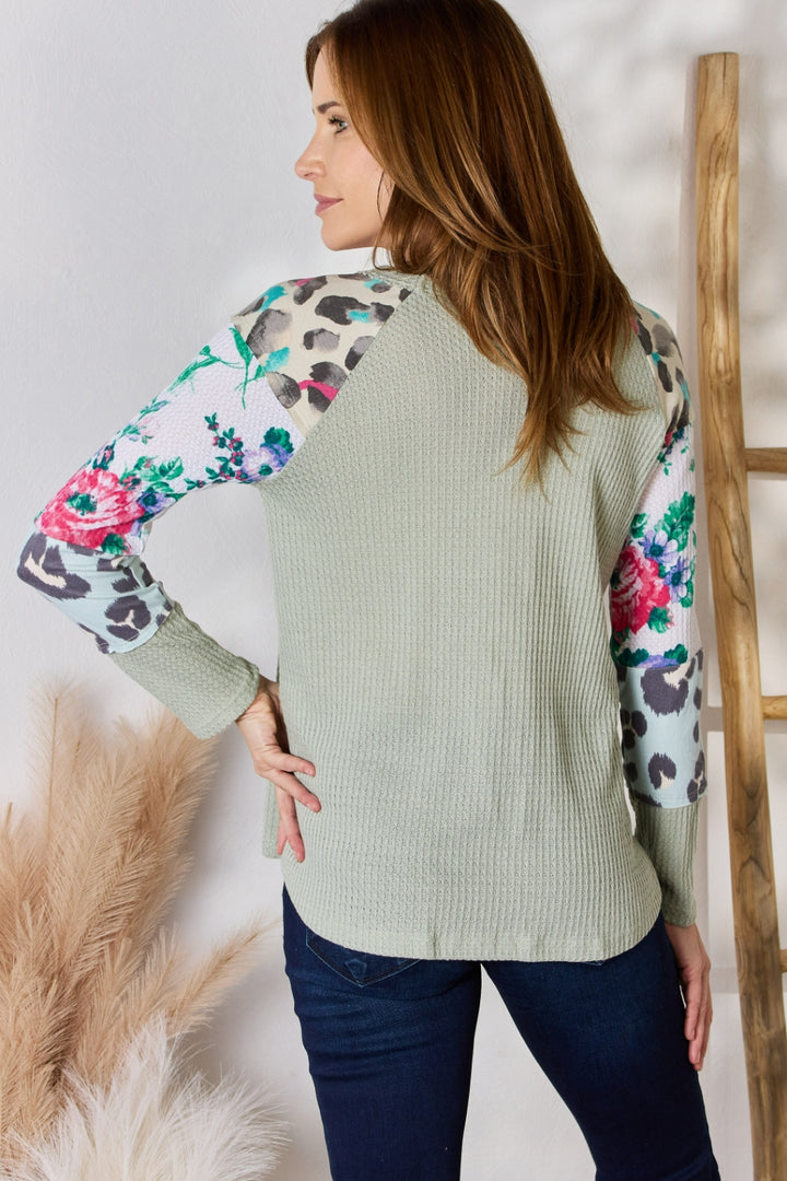 Fashion Sava | Printed Blouse | Versatile Round Neck Design