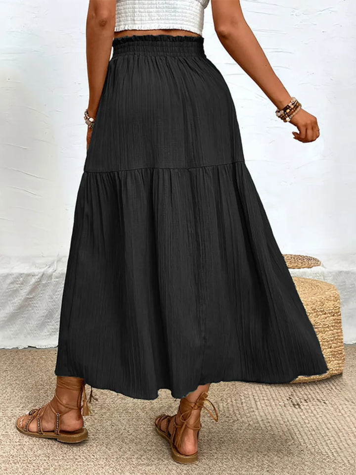 Fashion Sava | Frill Slit Skirt | Elegant Evening Wear