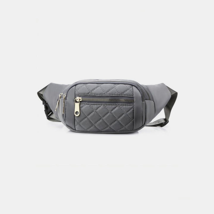 Fashion Sava | Quilted Waist Belt Bag | Multi Pocket Convenience