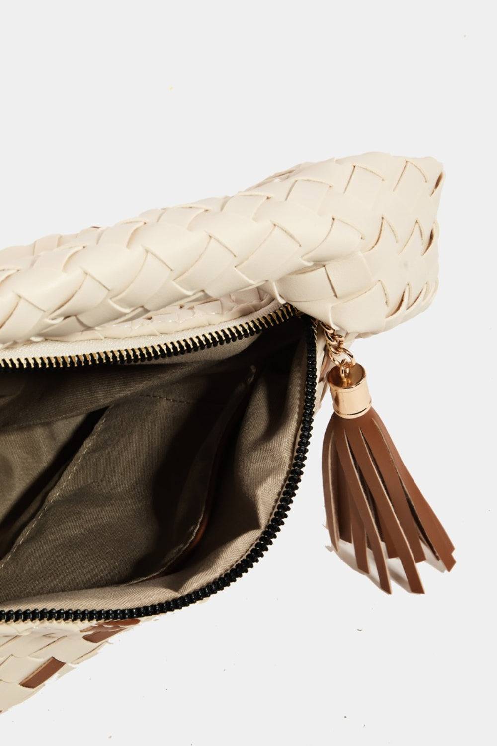 Fashion Sava | Semi Circle Bag | Tassel Detail Weave