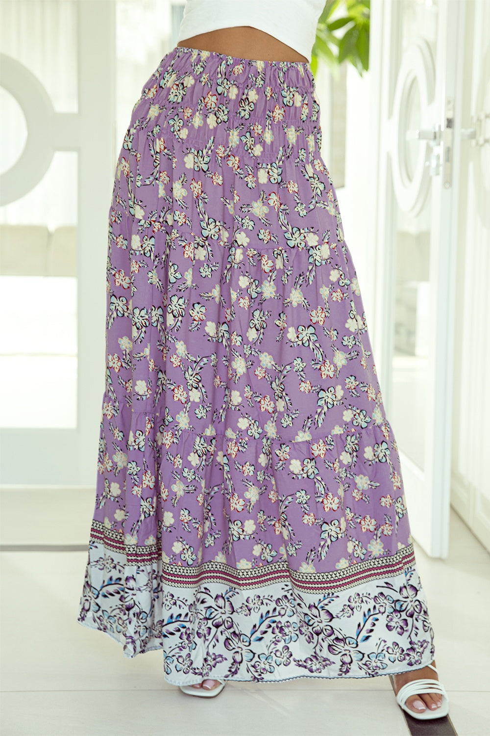Fashion Sava | Tiered Skirt | Elastic Waist Comfort