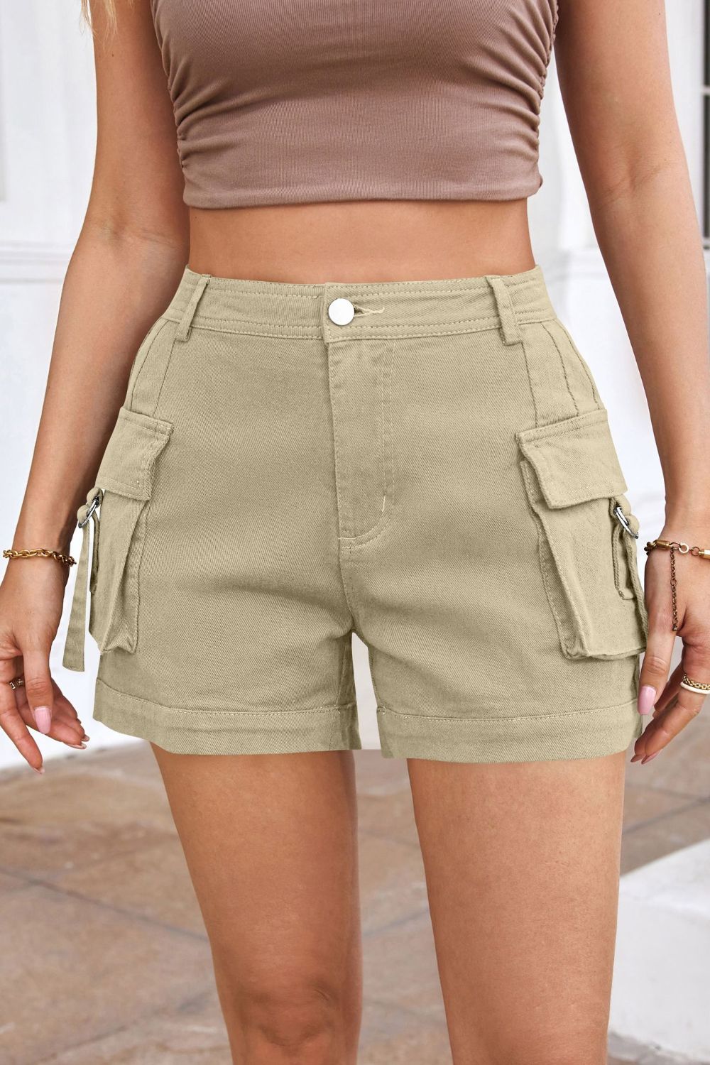 Mandy High Waist Shorts with Pockets