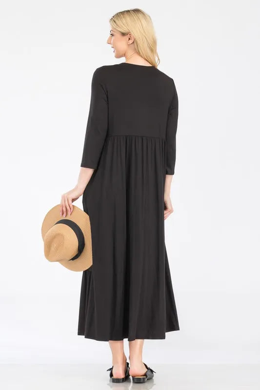 Fashion Sava | Asymmetric Midi-Dress | Plus Size Elegance