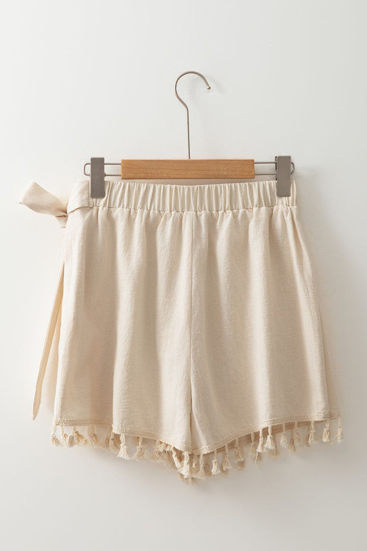 Fashion Sava | Mini Skort | Tassel Trim Wrap Knot Design