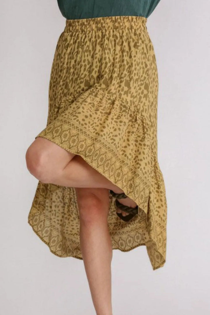 Fashion Sava | High Low Skirt | Animal Border Print Plus Size