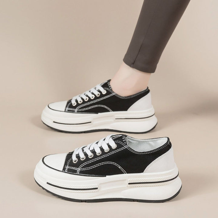 Fashion Sava | Platform Sneakers | Tied Round Toe Comfort