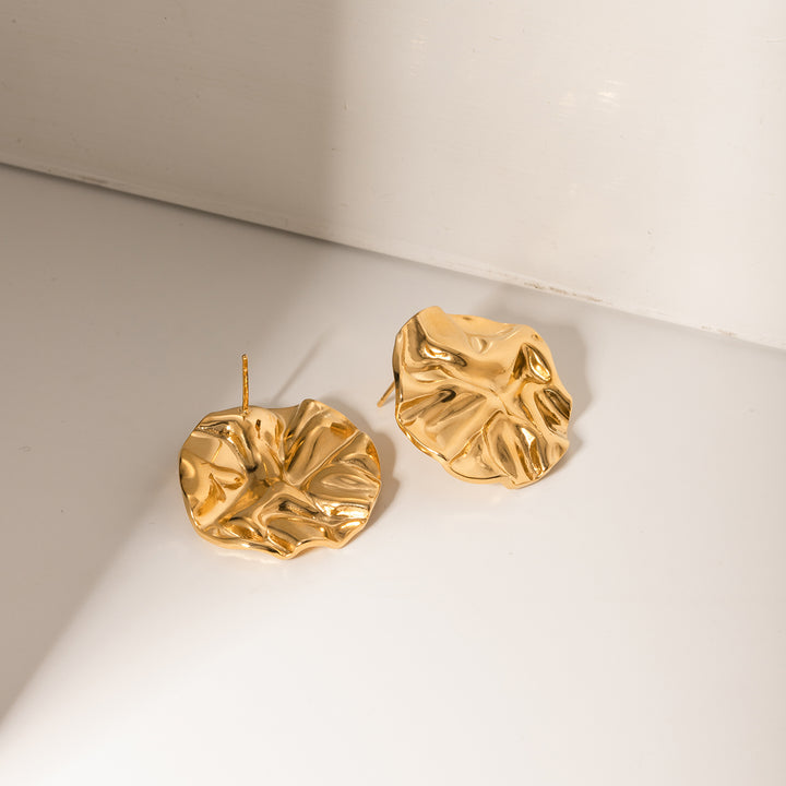 Fashion Sava | 18K Gold-Plated Stud Earrings | Elegant Everyday Wear