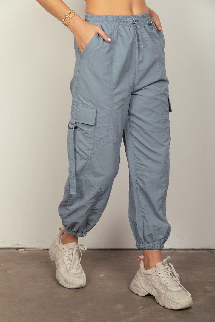 Fashion Sava | Woven Cargo Pants | Elastic Waist Comfort