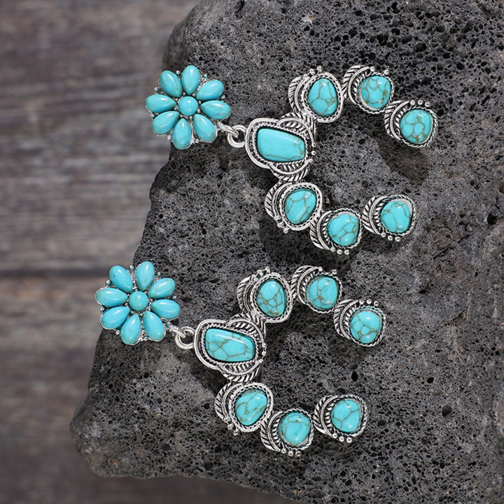 Fashion Sava | Dangle Earrings | Elegant Turquoise Design