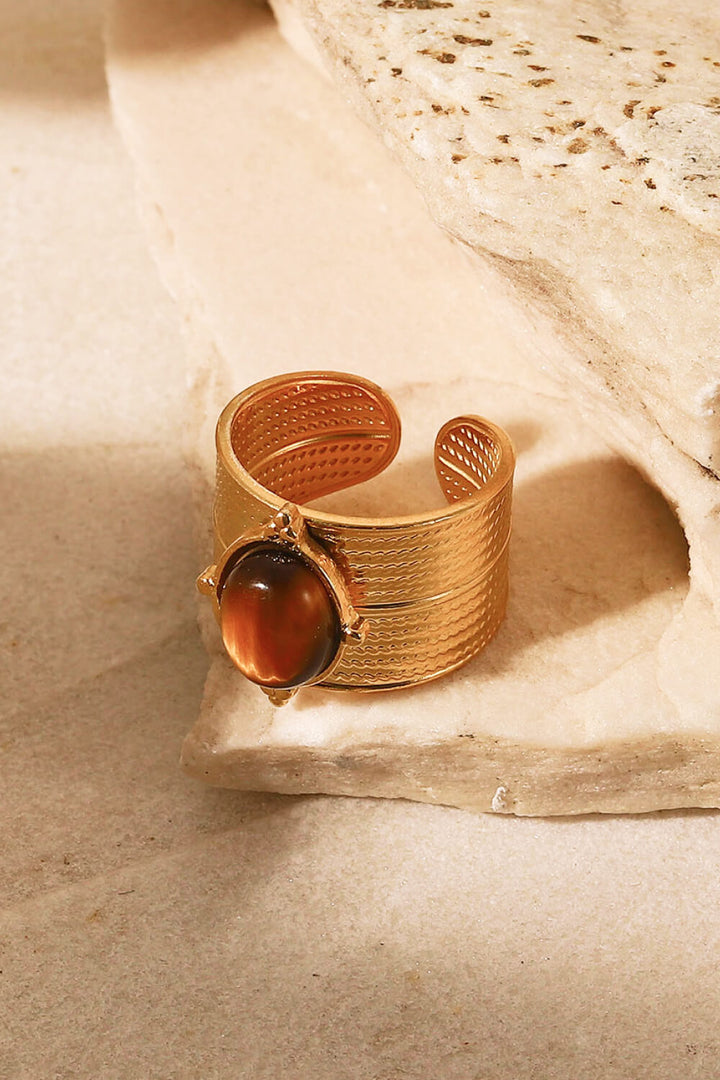 Fashion Sava | Wide Open Ring | 18K Gold-Plated Elegance