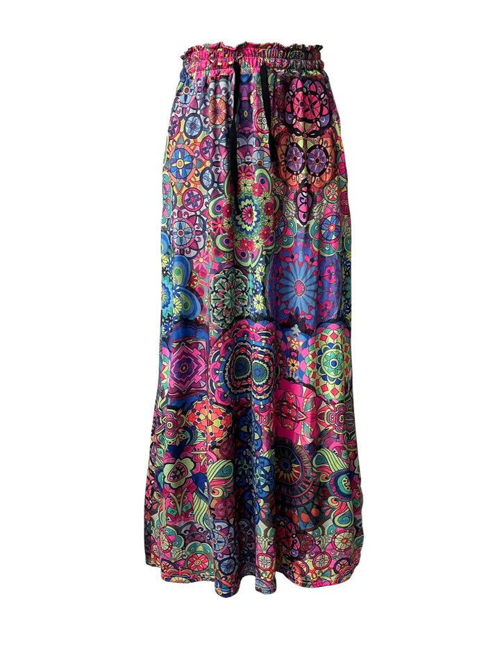 Fashion Sava | Maxi Skirt | Printed Design with Pockets