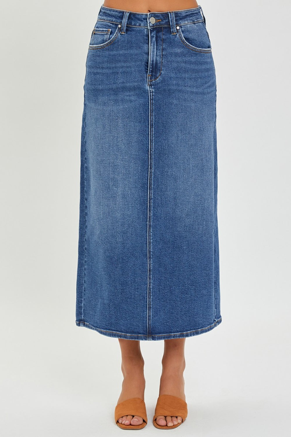 Jupe en jean taille haute fendue dans le dos RISEN