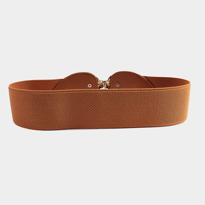 Fashion Sava | Elastic Belt | Alloy Leaf Buckle Design