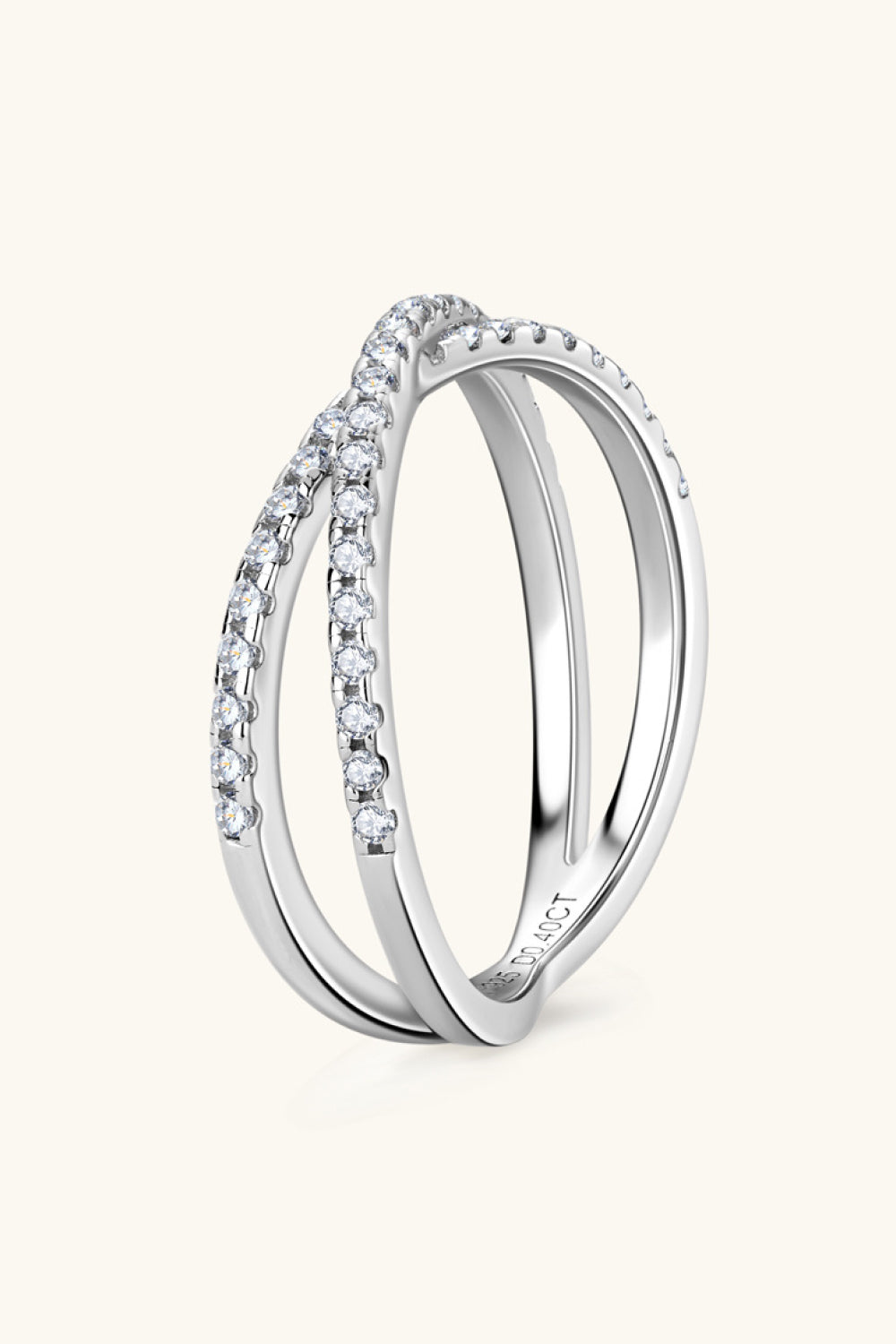 Fashion Sava | Crisscross Ring | Moissanite Sparkle