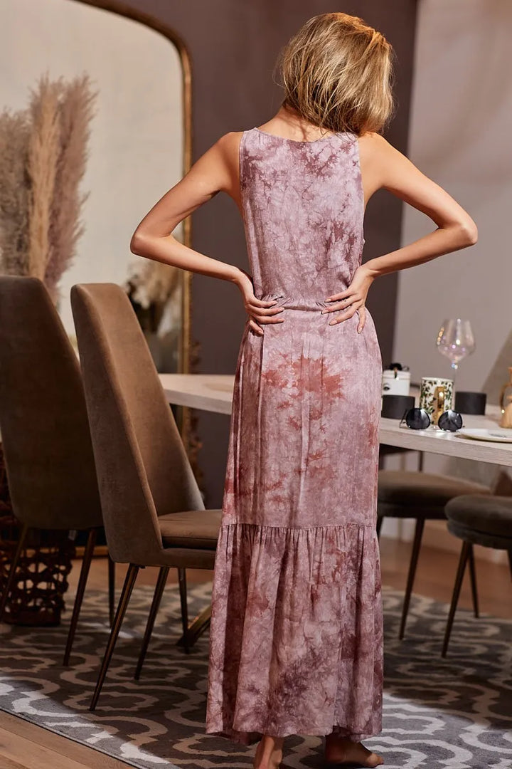 Fashion Sava | Tie-Dye V-Neck Dress | Perfect for Summer Outings