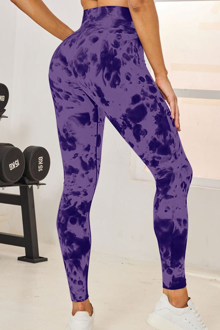 Fashion Sava | High Waist Active Leggings | Tie-Dye Design